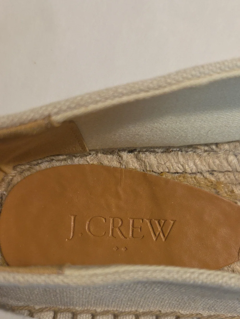 J. Crew Canvas Cap-Toe Espadrille Flats Size 9 1/2 Style AO016 EUC